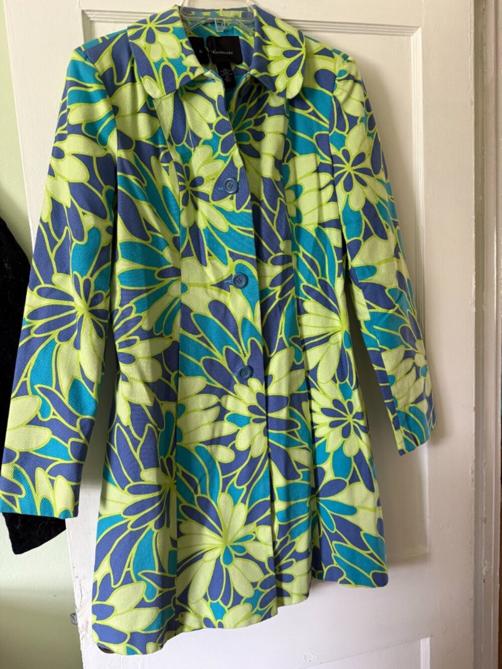 MA International Womens' Floral Overcoat Size M